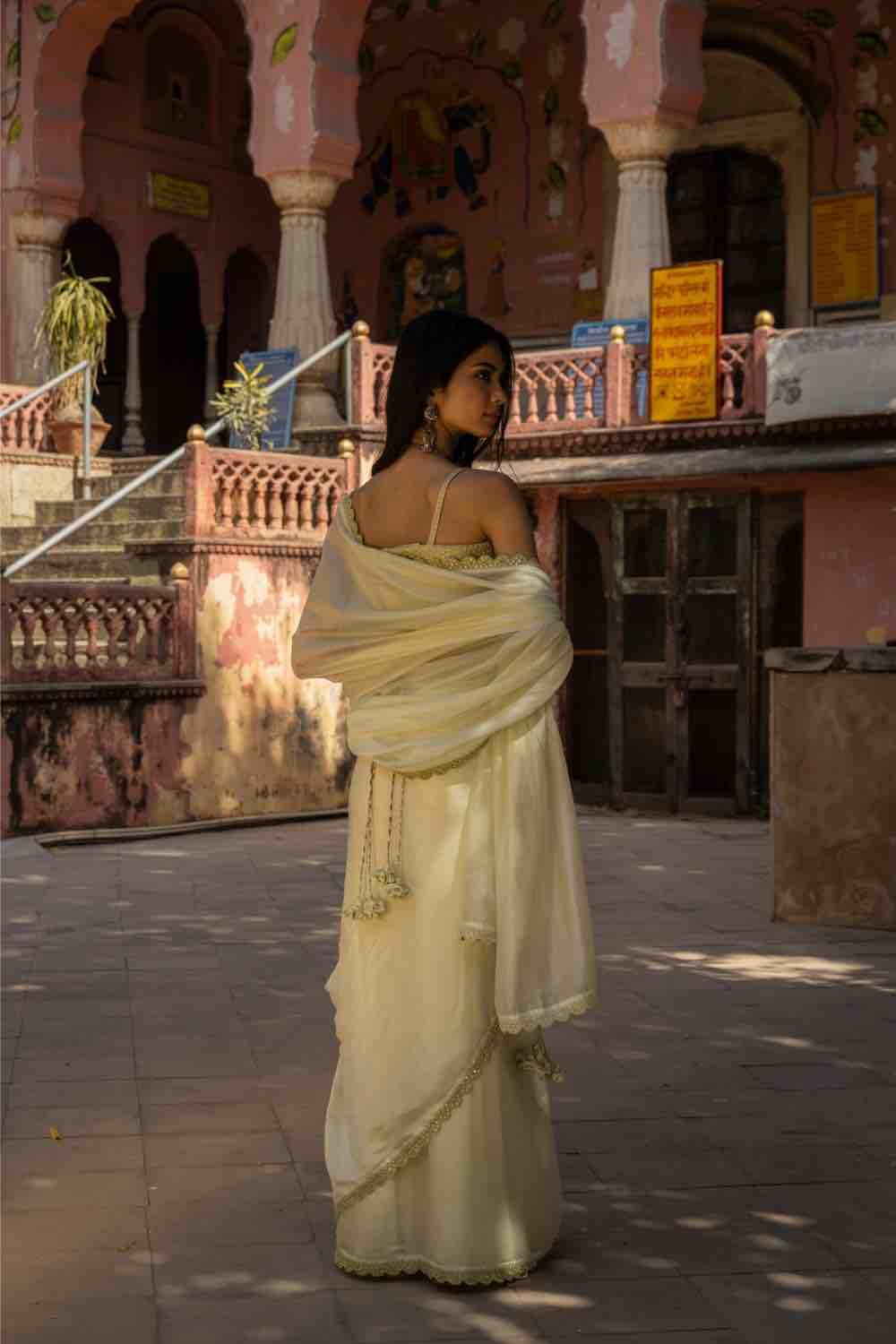 Mint Organza Silk Saree