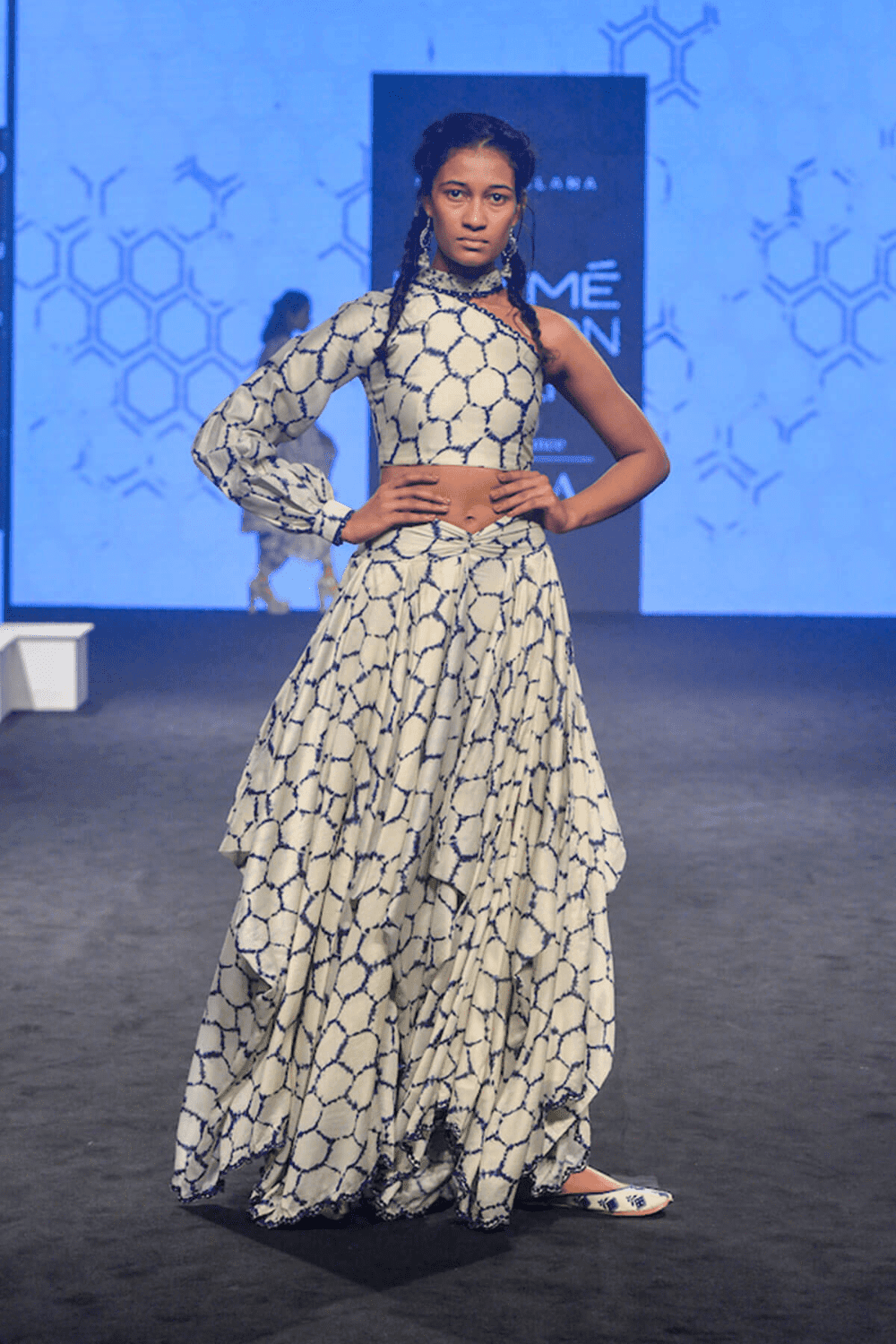 One Sleeve Top With Skirt