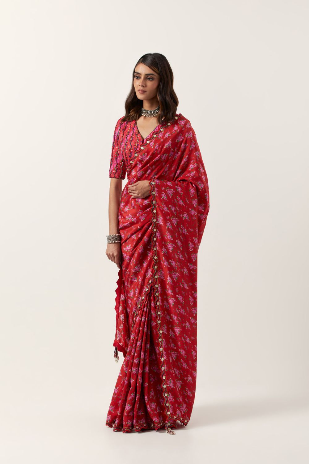 Surkh Laal Saree With Blouse