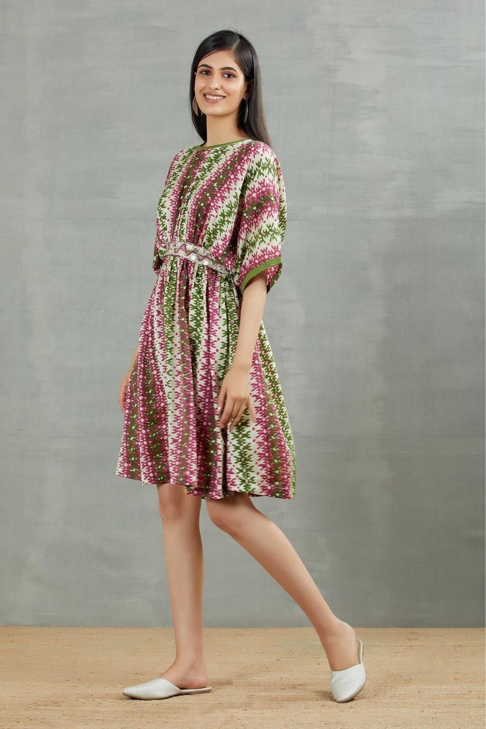 Printed Short Kaftan Dress