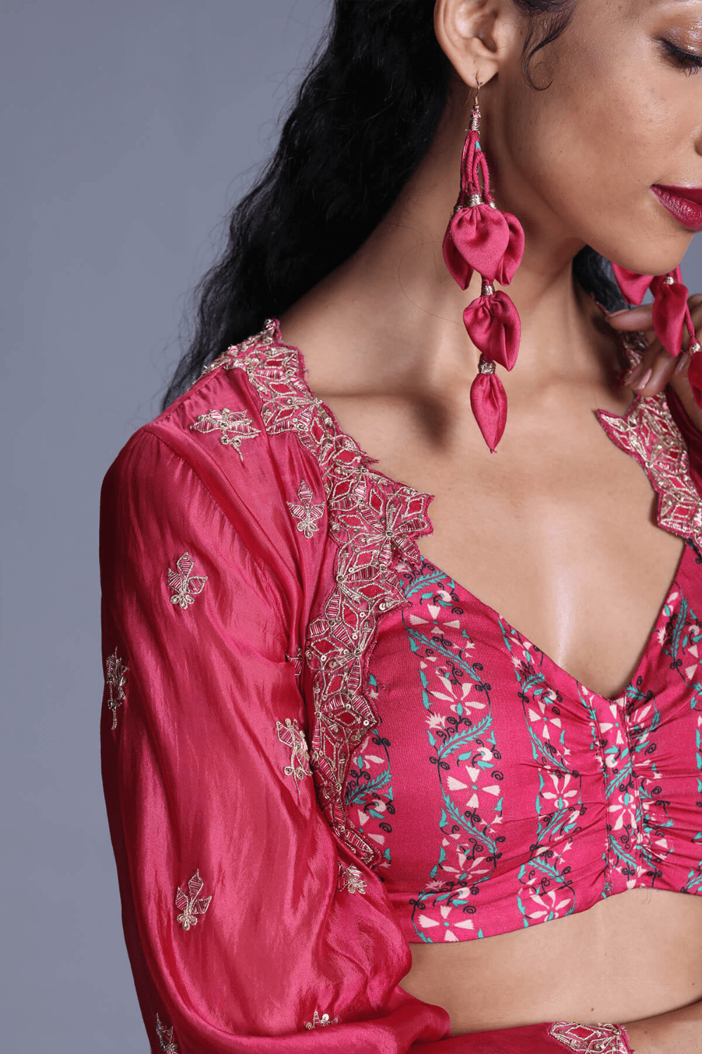 Organza Cape With Gharara Set