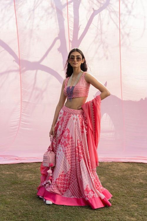 Printed Lehenga Set