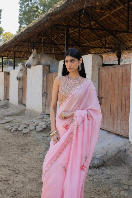 Masoom Gulaabi Saree