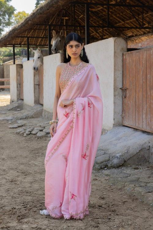 Masoom Gulaabi Saree