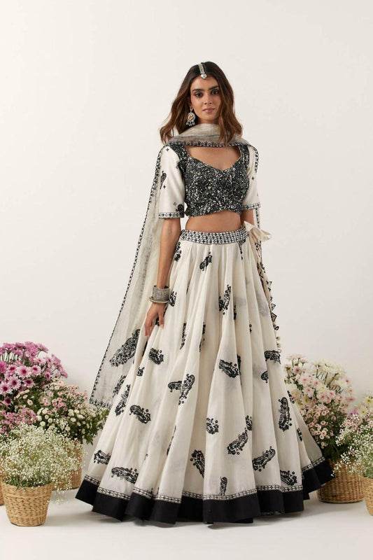 Ivory Lehenga Set