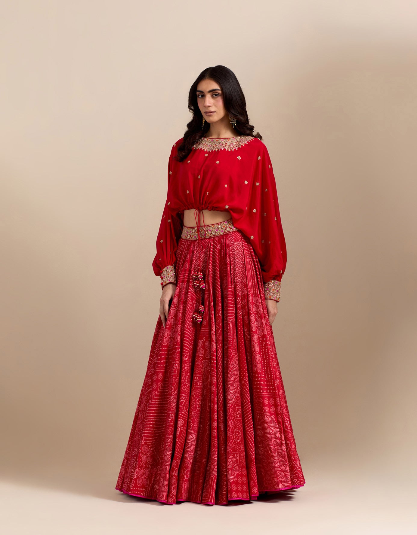 Surkh Laal Kumari Lehenga Set