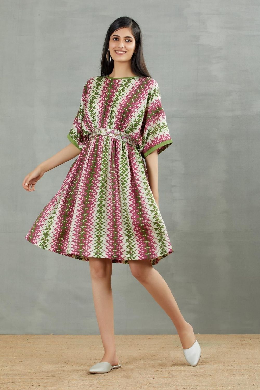 Printed Short Kaftan Dress
