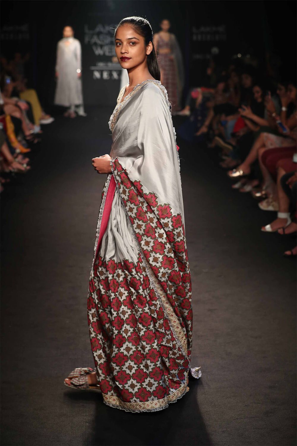 Printed Saree With Embroidered Blouse