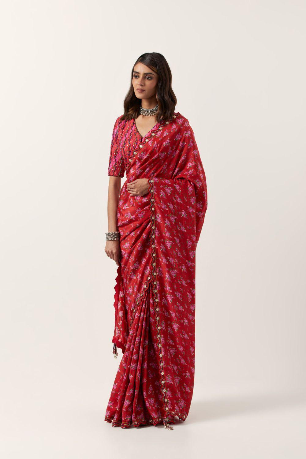 Surkh Laal Saree Set