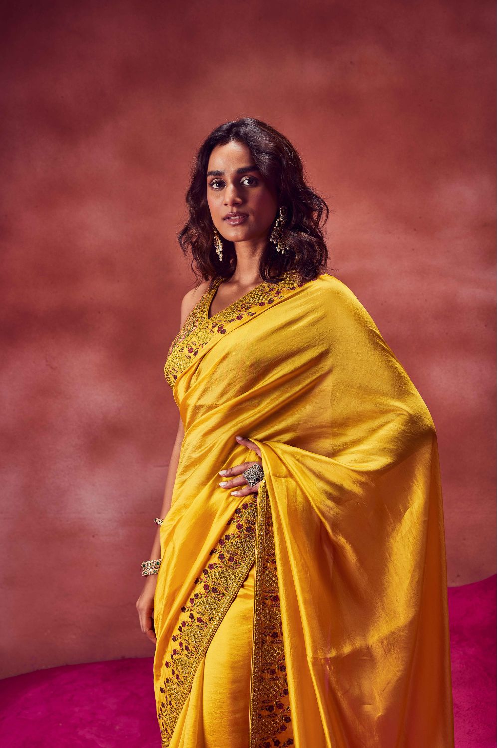 Buy Yellow Wedding Wear Sarees Online for Women in USA