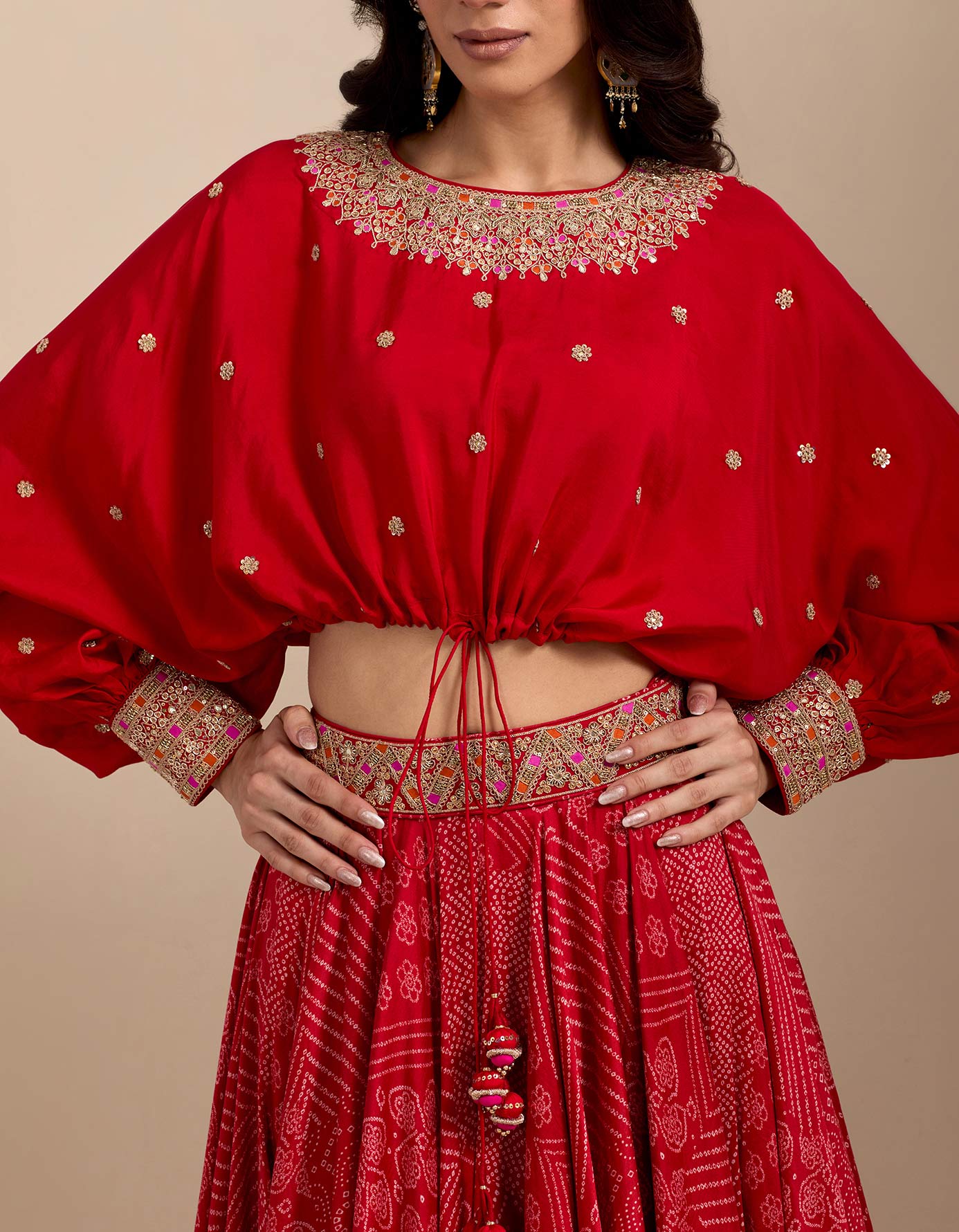 Surkh Laal Kumari Lehenga Set