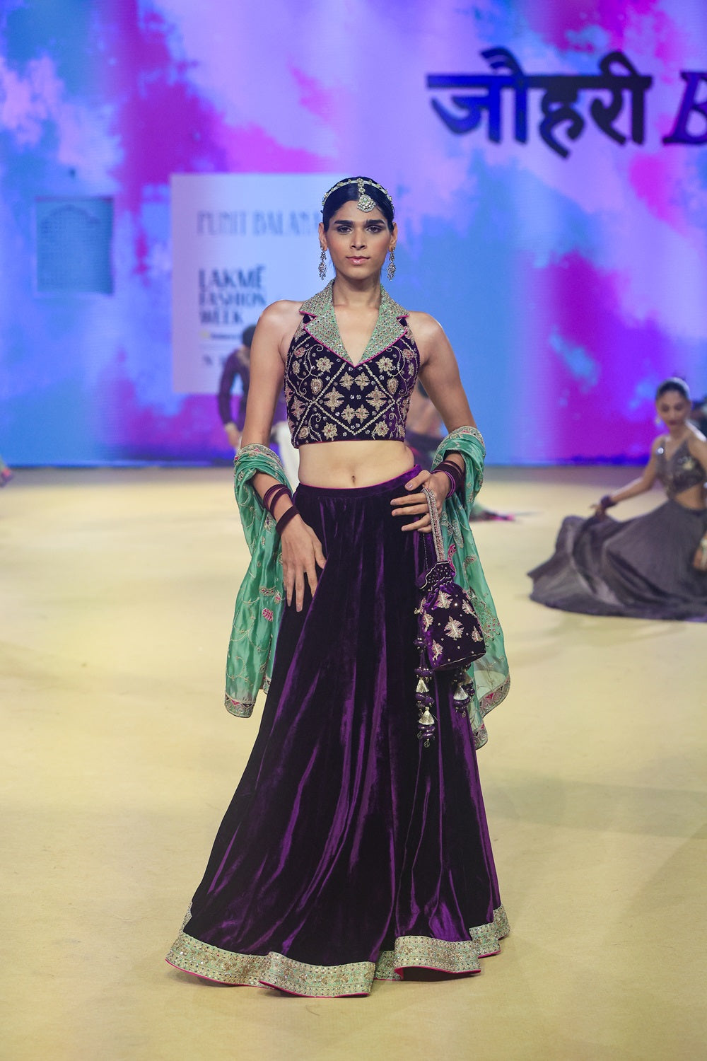 Baingani Modern Lehenga set