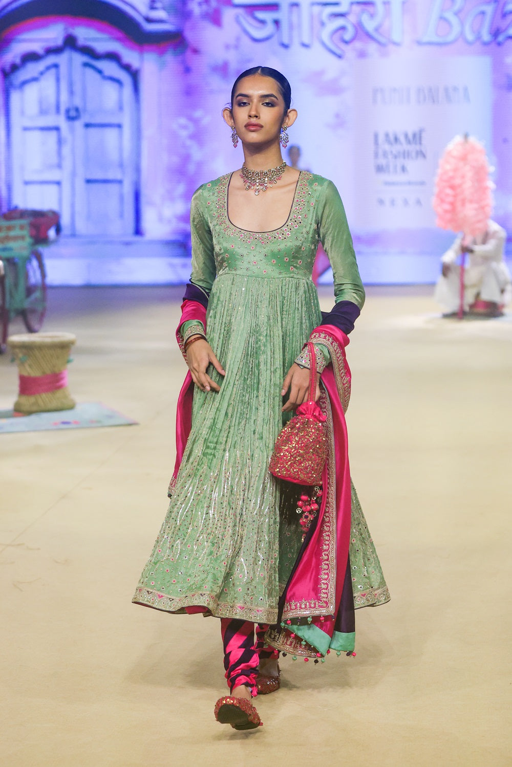 The Pakeezah Tissue Anarkali Set