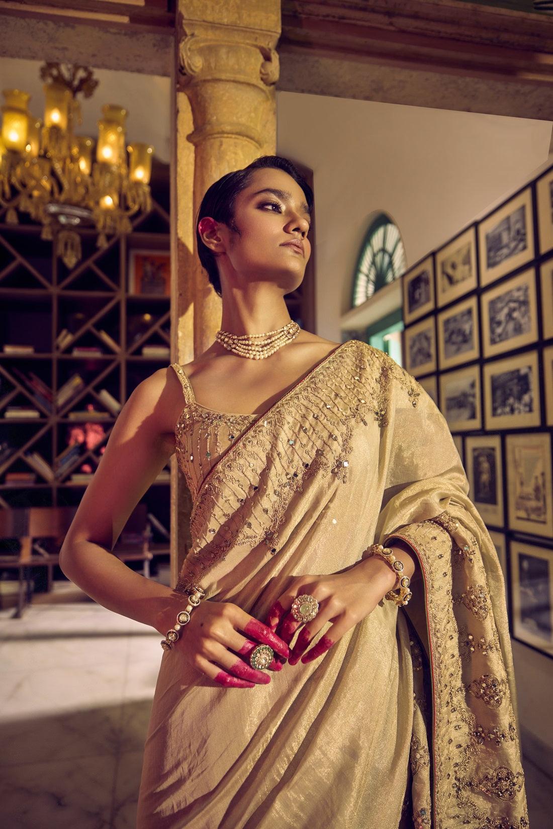 Classic Gold Tissue Saree