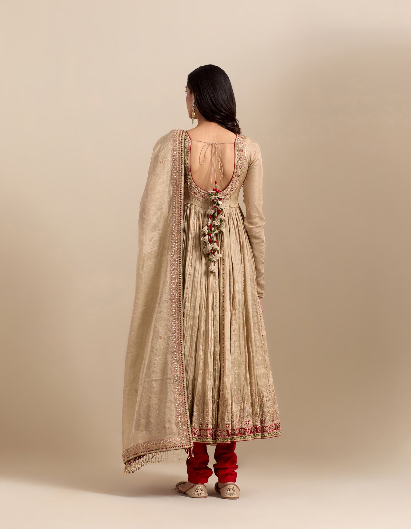 Banarsai Tissue Anarkali Set