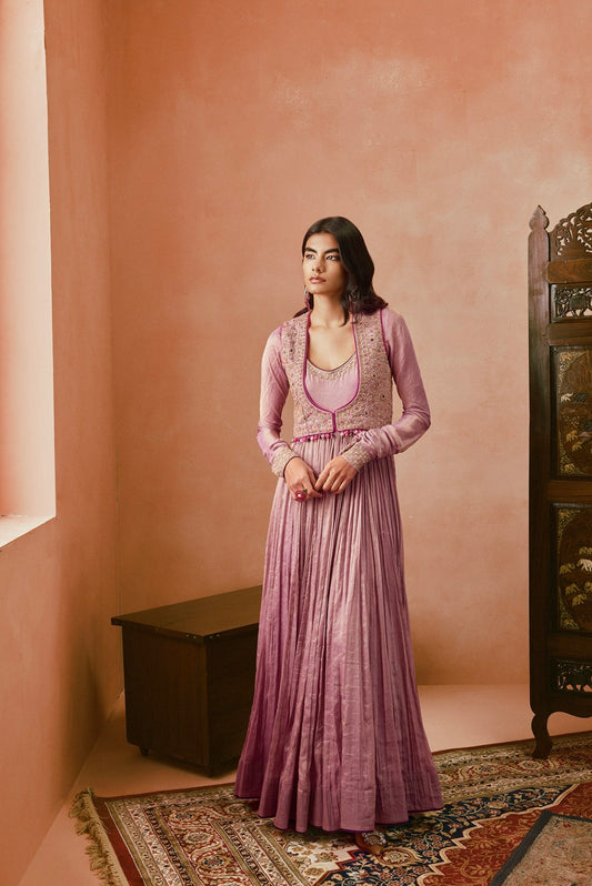 Lilac Koti Anarkali Set