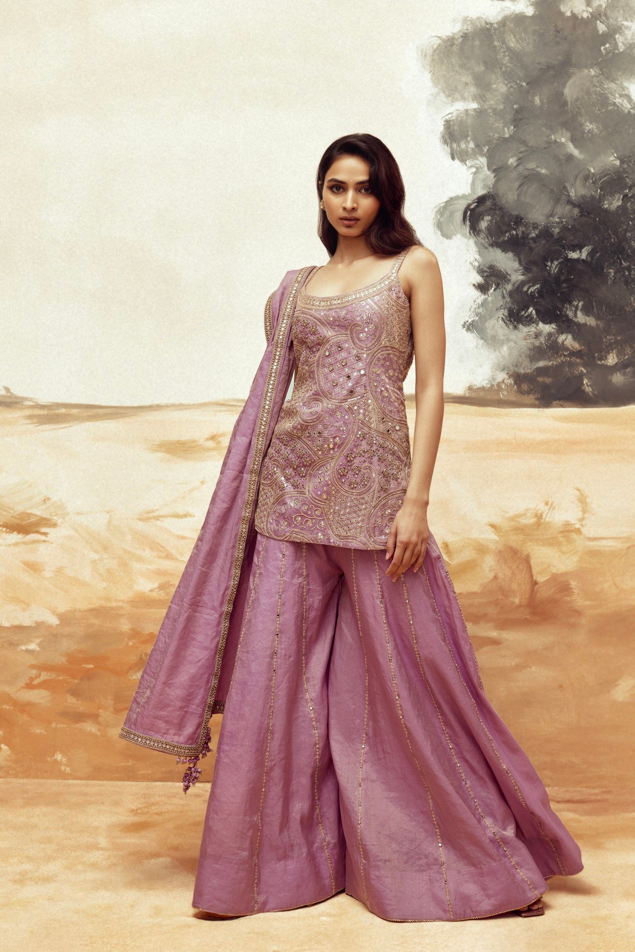 Lilac Sharara Set