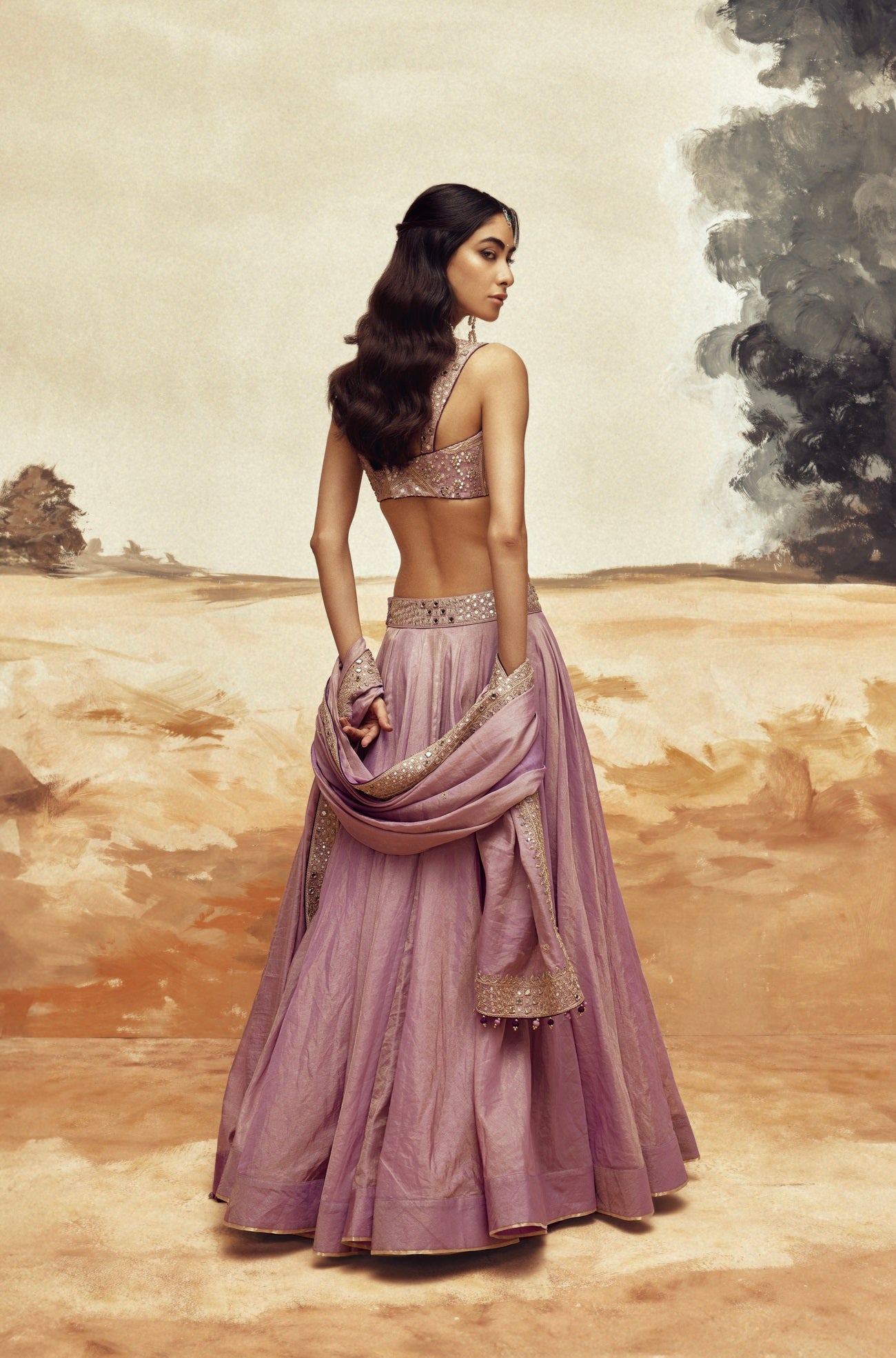 Lilac Johari Lehenga Set