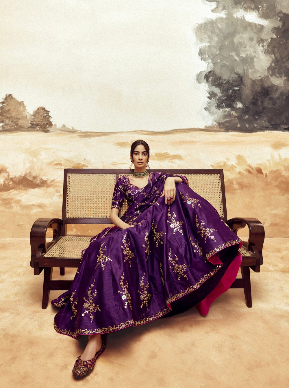 Rani a Baingani Lehenga set